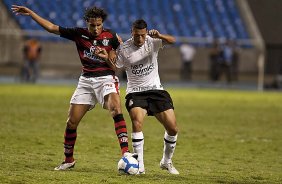 Durante a partida entre Flamengo x Corinthians, vlida pela 32 rodada do Campeonato Brasileiro de 2010, serie A, realizada esta noite no estdio do Engenho