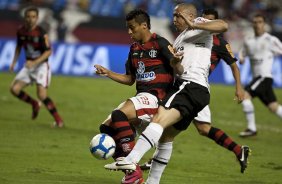 Durante a partida entre Flamengo x Corinthians, vlida pela 32 rodada do Campeonato Brasileiro de 2010, serie A, realizada esta noite no estdio do Engenho