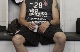 Chicão nos vestiários antes da partida entre São Paulo x Corinthians, válida pela 34ª rodada do Campeonato Brasileiro de 2010, serie A, realizada esta tarde no estádio do Morumbi/SP