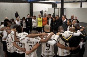 Reuniao nos vestirios aps a partida entre Corinthians x Cruzeiro, vlida pela 35 rodada do Campeonato Brasileiro de 2010, serie A, realizada esta noite no estdio do Pacaembui/SP