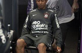 Jorge Henrique durante o treino do Corinthians realizado esta manh no CT Joaquim Grava, no Parque Ecolgico do Tiete. O prximo jogo da equipe ser domingo, dia 21/11, contra o Vitoria/BA, pela 36. a rodada do Campeonato Brasileiro de 2010