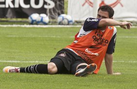 Bruno Cesar durante o treino do Corinthians realizado esta manh no CT Joaquim Grava, no Parque Ecolgico do Tiete. O prximo jogo da equipe ser domingo, dia 05/12, contra o Goias/GO, no estdio Serra Dourada, pela 38. a rodada do Campeonato Brasileiro de 2010