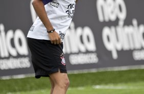 Dentinho durante o treino do Corinthians realizado esta manh no CT Joaquim Grava, no Parque Ecolgico do Tiete. O prximo jogo da equipe ser domingo, dia 05/12, contra o Goias/GO, no estdio Serra Dourada, pela 38. a rodada do Campeonato Brasileiro de 2010