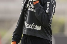 Julio Cesar durante o treino do Corinthians realizado esta manh no CT Joaquim Grava, no Parque Ecolgico do Tiete. O prximo jogo da equipe ser amanh, domingo, dia 05/12, contra o Goias/GO, no estdio Serra Dourada, pela 38. a rodada do Campeonato Brasileiro de 2010