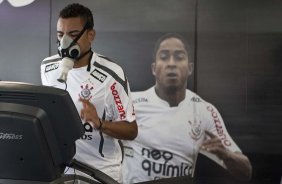 Dentinho esta manh durante a reapresentacao do time do Corinthians em 2011, no CT Joaquim Grava no Parque Ecolgico do Tiete. O primeiro jogo da equipe no Campeonato Paulista 2011, ser dia 16/01, contra a Portuguesa, no Pacaembu