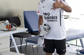 Morais esta manh durante a reapresentacao do time do Corinthians em 2011, no CT Joaquim Grava no Parque Ecolgico do Tiete. O primeiro jogo da equipe no Campeonato Paulista 2011, ser dia 16/01, contra a Portuguesa, no Pacaembu