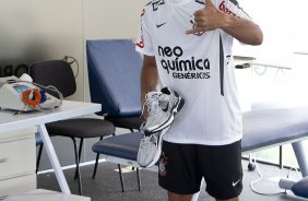 Morais esta manhã durante a reapresentacao do time do Corinthians em 2011, no CT Joaquim Grava no Parque Ecológico do Tiete. O primeiro jogo da equipe no Campeonato Paulista 2011, será dia 16/01, contra a Portuguesa, no Pacaembu