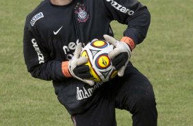 Julio Cesar durante o treino de hoje a tarde no Spa Sport Resort na cidade de Itu, interior de So Paulo. O primeiro jogo da equipe ser dia 16/01, contra a Portuguesa, no Pacaembu, vlida pela 1 rodada do Campeonato Paulista de 2011