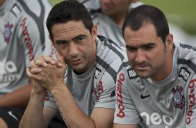 Chico e Danilo durante o treino de hoje a tarde no CT Joaquim Grava, no Parque Ecolgico do Tiete. O primeiro jogo da equipe ser dia 16/01, contra a Portuguesa, no Pacaembu, vlida pela 1 rodada do Campeonato Paulista de 2011