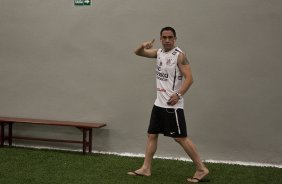 Chico nos vestirios antes da partida entre Corinthians x Mogi Mirim, complementando a 4 rodada do Campeonato Paulista de 2011, realizada esta noite no estdio do Pacaembu
