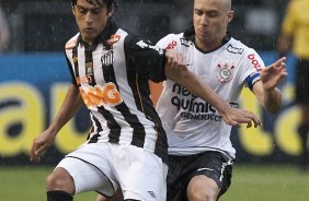 Durante a partida entre Corinthians x Santos, vlida pela 9 rodada do Campeonato Paulista de 2011, realizada esta tarde no estdio do Pacaembu