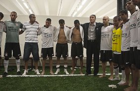 Durante a partida entre Corinthians x Santos, vlida pela 9 rodada do Campeonato Paulista de 2011, realizada esta tarde no estdio do Pacaembu