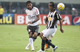 Durante a partida entre Corinthians x Santos, vlida pela 9 rodada do Campeonato Paulista de 2011, realizada esta tarde no estdio do Pacaembu