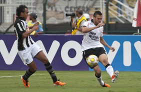 Durante a partida entre Corinthians x Santos, vlida pela 9 rodada do Campeonato Paulista de 2011, realizada esta tarde no estdio do Pacaembu