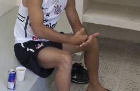 Morais nos vestiários antes da partida entre Corinthians x Santos, válida pela 9ª rodada do Campeonato Paulista de 2011, realizada esta tarde no estádio do Pacaembu