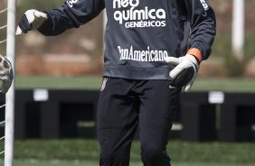 Julio Cesar durante o treino desta manh no CT Joaquim Grava, no Parque Ecolgico do Tiete. O time se prepara para o jogo contra o Grmio Prudente, sbado, dia 26/02, no Pacaembu, pela 10 rodada do Campeonato Paulista 2011