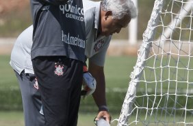 Julio Cesar durante o treino desta manh no CT Joaquim Grava, no Parque Ecolgico do Tiete. O time se prepara para o jogo contra o Grmio Prudente, sbado, dia 26/02, no Pacaembu, pela 10 rodada do Campeonato Paulista 2011