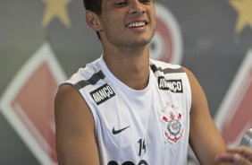 Morais durante o treino desta manh no CT Joaquim Grava, no Parque Ecolgico do Tiete. O time se prepara para o jogo contra o Grmio Prudente, sbado, dia 26/02, no Pacaembu, pela 10 rodada do Campeonato Paulista 2011