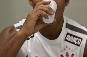 Jorge Henrique nos vestiários antes da partida entre Corinthians x Grêmio Prudente/Presidente Prudente, válida pela 10ª rodada do Campeonato Paulista de 2011, realizada esta noite no estádio do Pacaembu