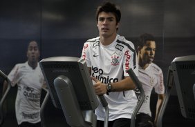 Nene Bonilha, volante, ex-jogador do Paulista de Jundia, novo contratado do Corinthians durante o treino do Corinthians esta tarde no CT Joaquim Grava, Parque Ecolgico do Tiete. O time se prepara para o jogo contra o Linense, sbado, dia 05/03, no estdio Gilberto Lopes, em Lins/SP, pela 11 rodada do Campeonato Paulista 2011