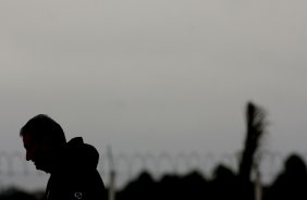 O tcnico Tite do Corinthians durante treino realizado no CT Joaquim Grava