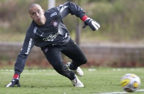 Julio Cesar durante o treino do Corinthians realizado esta tarde no CT Joaquim Grava, Parque Ecolgico do Tiete. O time se prepara para o jogo contra o Oeste, amanh, 4a. feira dia 23/03, no estdio do Pacaembu, pela 15 rodada do Campeonato Paulista 2011