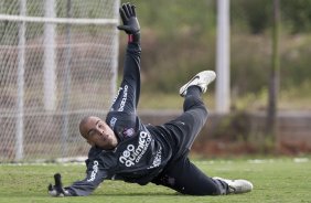 Julio Cesar durante o treino do Corinthians realizado esta tarde no CT Joaquim Grava, Parque Ecolgico do Tiete. O time se prepara para o jogo contra o Oeste, amanh, 4a. feira dia 23/03, no estdio do Pacaembu, pela 15 rodada do Campeonato Paulista 2011