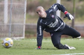 Julio Cesar durante o treino do Corinthians realizado esta tarde no CT Joaquim Grava, Parque Ecolgico do Tiete. O time se prepara para o jogo contra o Oeste, amanh, 4a. feira dia 23/03, no estdio do Pacaembu, pela 15 rodada do Campeonato Paulista 2011