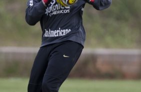 Julio Cesar durante o treino do Corinthians realizado esta tarde no CT Joaquim Grava, Parque Ecolgico do Tiete. O time se prepara para o jogo contra o Oeste, amanh, 4a. feira dia 23/03, no estdio do Pacaembu, pela 15 rodada do Campeonato Paulista 2011