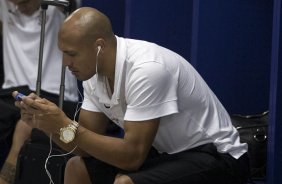 Edno nos vestirios antes da partida entre So Paulo x Corinthians, realizada esta tarde no estdio Arena de Barueri, pela 16 rodada do Campeonato Paulista 2011