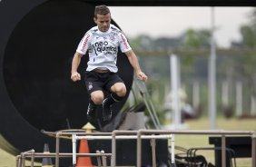 Morais durante o treino do Corinthians realizado esta manh no CT Joaquim Grava, Parque Ecolgico do Tiete. O time se prepara para o jogo contra o Botafogo/RP, domingo dia 03/04/2011, no estdio Santa Cruz em Ribeiro Preto, pela 17 rodada do Campeonato Paulista 2011