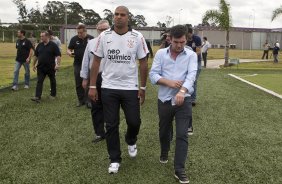 O atacante Adriano foi apresentado hoje pelo Corinthians, como o mais novo reforco para 2011, antes do treino desta tarde no CT Joaquim Grava, Parque Ecológico do Tiete. O time se prepara para o jogo contra o Botafogo/RP, domingo dia 03/04/2011, no estádio Santa Cruz em Ribeirão Preto, pela 17ª rodada do Campeonato Paulista 2011