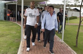 O atacante Adriano foi apresentado hoje pelo Corinthians, como o mais novo reforco para 2011, antes do treino desta tarde no CT Joaquim Grava, Parque Ecológico do Tiete. O time se prepara para o jogo contra o Botafogo/RP, domingo dia 03/04/2011, no estádio Santa Cruz em Ribeirão Preto, pela 17ª rodada do Campeonato Paulista 2011