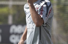 Anderson durante o treino do Corinthians realizado esta manh no CT Joaquim Grava, Parque Ecolgico do Tiete. O time se prepara para o jogo contra o Botafogo/RP, amanh, domingo dia 03/04/2011, no estdio Santa Cruz em Ribeiro Preto, pela 17 rodada do Campeonato Paulista 2011