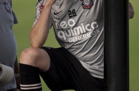 Chicão durante o treino do Corinthians realizado esta tarde no CT Joaquim Grava, Parque Ecológico do Tiete. O time se prepara para o jogo contra o São Caetano, domingo dia 10/04/2011, no estádio do Pacaembu, pela 18ª rodada do Campeonato Paulista 2011