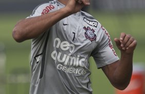Jorge Henrique durante o treino do Corinthians realizado esta tarde no CT Joaquim Grava, Parque Ecológico do Tiete. O time se prepara para o jogo contra o São Caetano, domingo dia 10/04/2011, no estádio do Pacaembu, pela 18ª rodada do Campeonato Paulista 2011