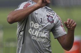 Jorge Henrique durante o treino do Corinthians realizado esta tarde no CT Joaquim Grava, Parque Ecolgico do Tiete. O time se prepara para o jogo contra o So Caetano, domingo dia 10/04/2011, no estdio do Pacaembu, pela 18 rodada do Campeonato Paulista 2011