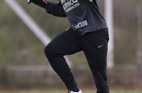 Julio Cesar durante o treino do Corinthians realizado esta tarde no CT Joaquim Grava, Parque Ecolgico do Tiete. O time se prepara para o jogo contra o So Caetano, domingo dia 10/04/2011, no estdio do Pacaembu, pela 18 rodada do Campeonato Paulista 2011