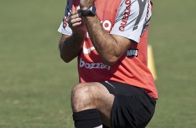 Bruno Cesar durante treino do Corinthians esta manh no CT Joaquim Grava, no Parque Ecolgico do Tiete. O time se prepara para o jogo contra o Oeste de Itpolis, amanh dia 23/04,  noite, no estdio do Pacaembu, pelas quartas de final do Campeonato Paulista 2011