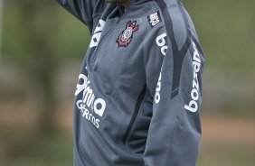 Chico durante treino do Corinthians esta tarde no CT Joaquim Grava, Parque Ecolgico do Tiete. O time se prepara para o jogo contra o Palmeiras dia 01/05,  tarde, no estdio do Pacaembu, pelas semi-finais do Campeonato Paulista 2011