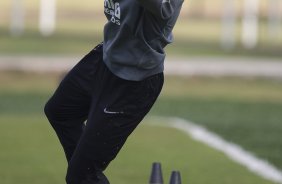 Danilo Fernandes durante treino do Corinthians esta manh no CT Joaquim Grava, Parque Ecolgico do Tiete. O time se prepara para o jogo contra o Santos, domingo, dia 08/05,  tarde, no estdio do Pacaembu, primeiro jogo das finais do Campeonato Paulista 2011