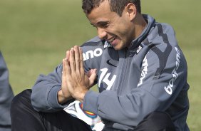 Morais durante treino do Corinthians esta manh no CT Joaquim Grava, Parque Ecolgico do Tiete. O time se prepara para o jogo contra o Santos, domingo, dia 08/05,  tarde, no estdio do Pacaembu, primeiro jogo das finais do Campeonato Paulista 2011