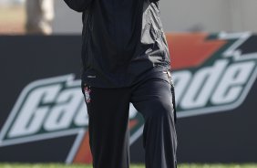 Tite durante treino do Corinthians esta manh no CT Joaquim Grava, Parque Ecolgico do Tiete. O time se prepara para o jogo contra o Santos, domingo, dia 08/05,  tarde, no estdio do Pacaembu, primeiro jogo das finais do Campeonato Paulista 2011