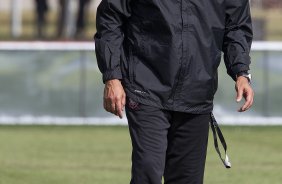 Tite durante treino do Corinthians esta manh no CT Joaquim Grava, Parque Ecolgico do Tiete. O time se prepara para o jogo contra o Santos, domingo, dia 08/05,  tarde, no estdio do Pacaembu, primeiro jogo das finais do Campeonato Paulista 2011