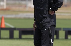 Tite durante treino do Corinthians esta manh no CT Joaquim Grava, Parque Ecolgico do Tiete. O time se prepara para o jogo contra o Santos, domingo, dia 08/05,  tarde, no estdio do Pacaembu, primeiro jogo das finais do Campeonato Paulista 2011