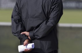 Tite durante treino do Corinthians esta manh no CT Joaquim Grava, Parque Ecolgico do Tiete. O time se prepara para o jogo contra o Santos, domingo, dia 08/05,  tarde, no estdio do Pacaembu, primeiro jogo das finais do Campeonato Paulista 2011