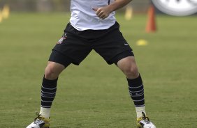 Bruno Cesar durante treino do Corinthians esta manh no CT Joaquim Grava, Parque Ecolgico do Tiete. O time se prepara para o jogo contra o Santos, amanh, domingo, dia 08/05,  tarde, no estdio do Pacaembu, primeiro jogo das finais do Campeonato Paulista 2011