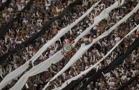 Durante a partida entre Corinthians x Santos, realizada esta tarde no estdio do Pacaembu, primeiro jogo das finais do Campeonato Paulista de 2011