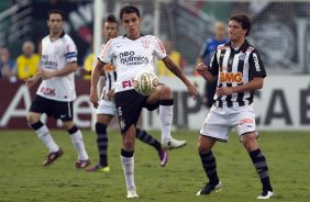 Durante a partida entre Corinthians x Santos, realizada esta tarde no estdio do Pacaembu, primeiro jogo das finais do Campeonato Paulista de 2011