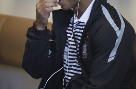 Jorge Henrique nos vestiários antes da partida entre Grêmio x Corinthians, realizada esta tarde no estádio Olímpico, em Porto Alegre, primeira rodada do Campeonato Brasileiro de 2011